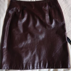 High wasted leather skirt